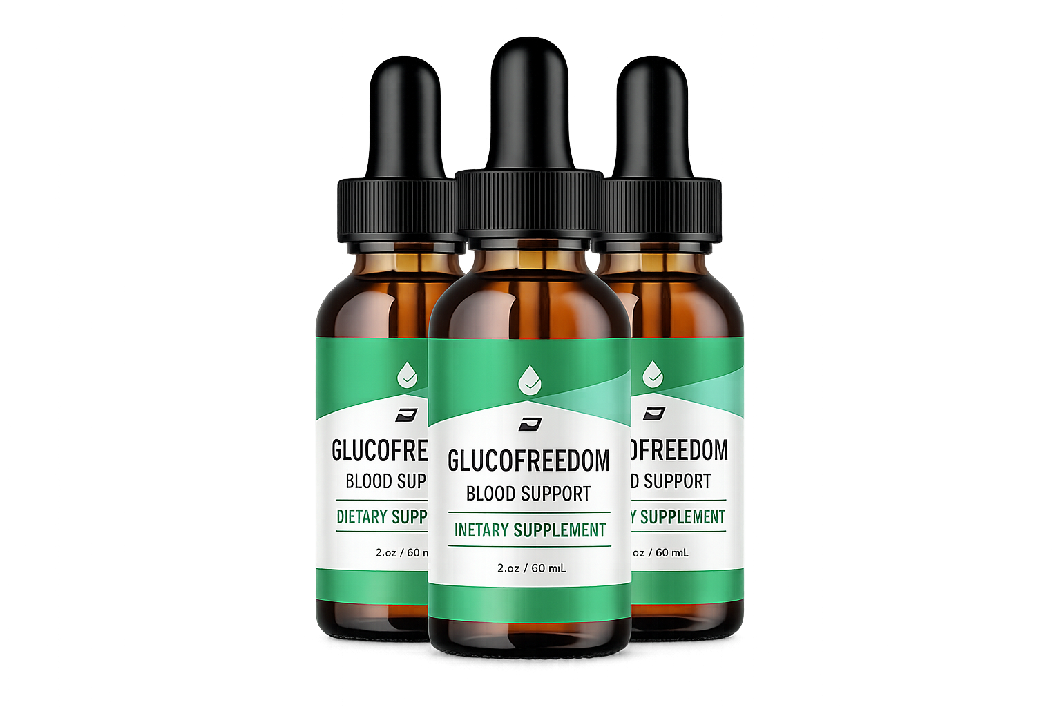 GlucoFreedom Blood Sugar Support - 3 Bottles (60 Capsules Each)